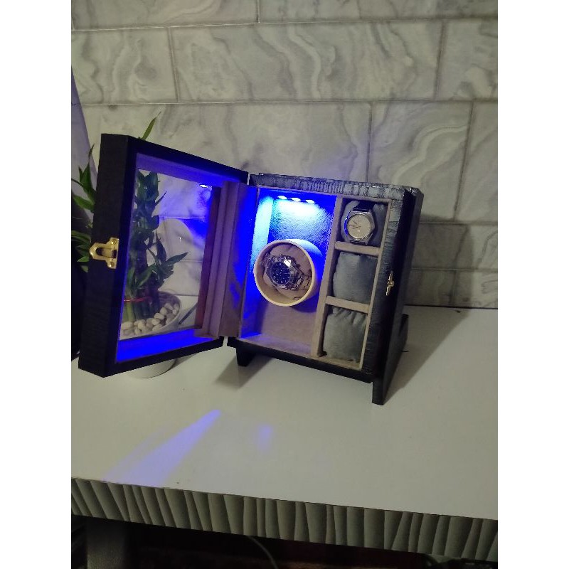 Promo watch Winder 1 slot plus 3 tempat penyimpanan jam