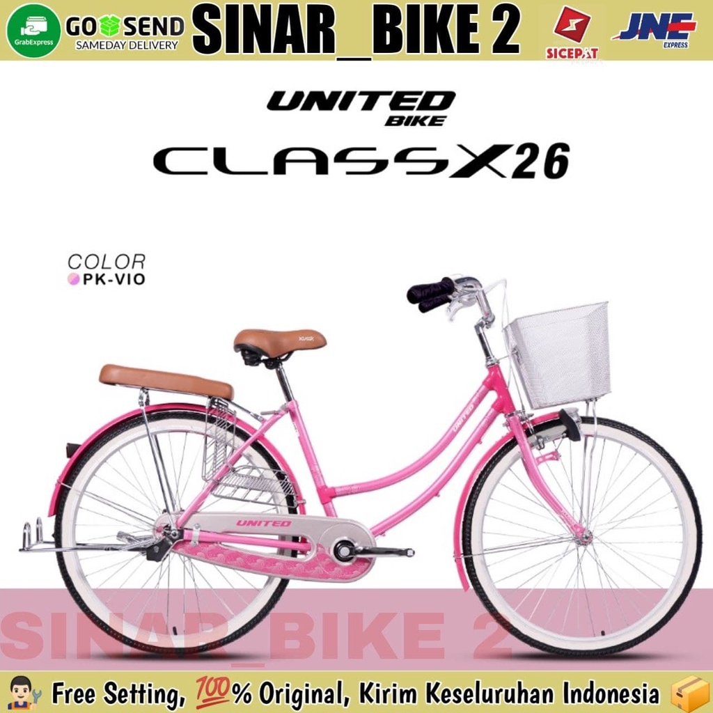 Sepeda Keranjang  Dewasa UNITED CLASS X 20, 24 &amp; 26 Inch New 2020 Keranjang Besi