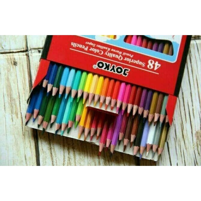 

Pensil Warna Joyko 48 Warna Panjang Color Pencil Kualitas Premium