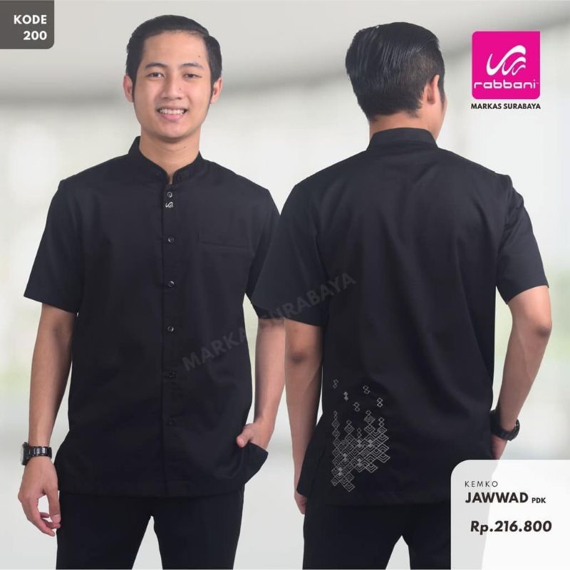 baju koko rabbani - baju koko hitam pendek - baju koko hitam dewasa - baju koko rabbani terbaru - ke
