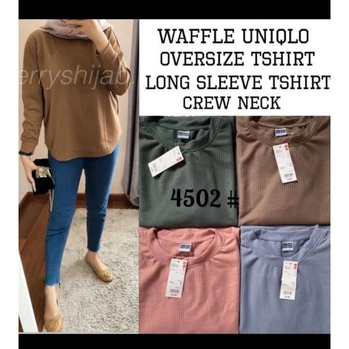 Blouse waffle UNIQLO, Oversize T-shirt