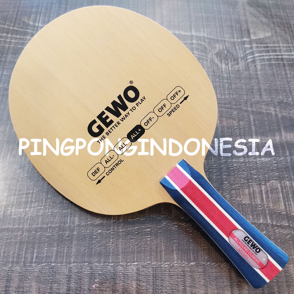 Gewo Allround Classic - Kayu Pingpong Blade Tenis Meja Bet Bat Allround+