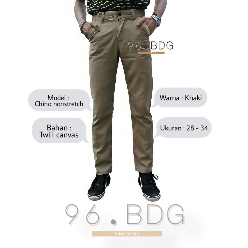 CELANA CHINO PRIA WARNA KHAKI
