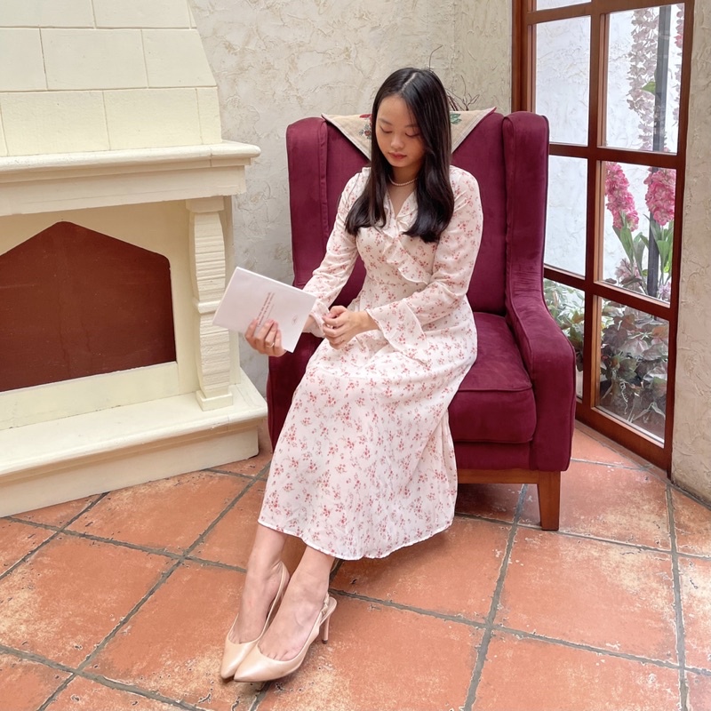 LE JARDIN - Annette Dress / Dress Natal Floral Vintage Dress Korea