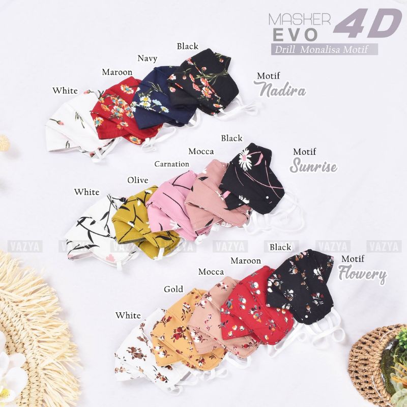 Masker Evo 4D Drill Monalisa Motif