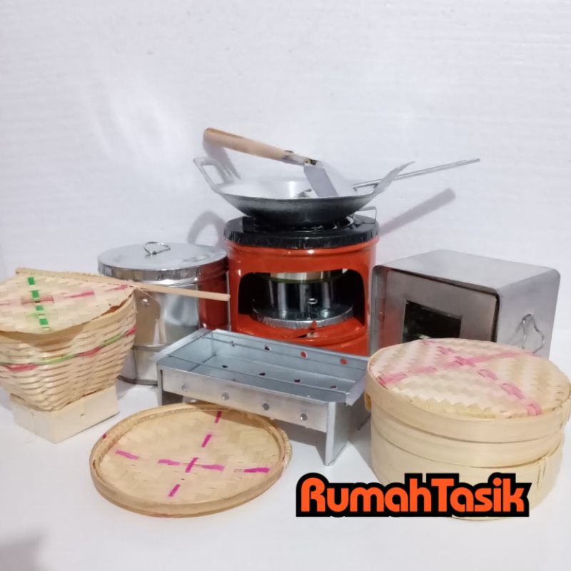 Rumah Tasik Set Kompor Mini Mainan Masak Masakan Anak Paket Anak Hebat