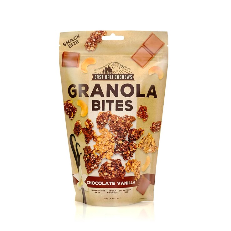 

EAST BALI CASHEWS GRANOLA BITES CHOCOLATE VANILLA 125GR