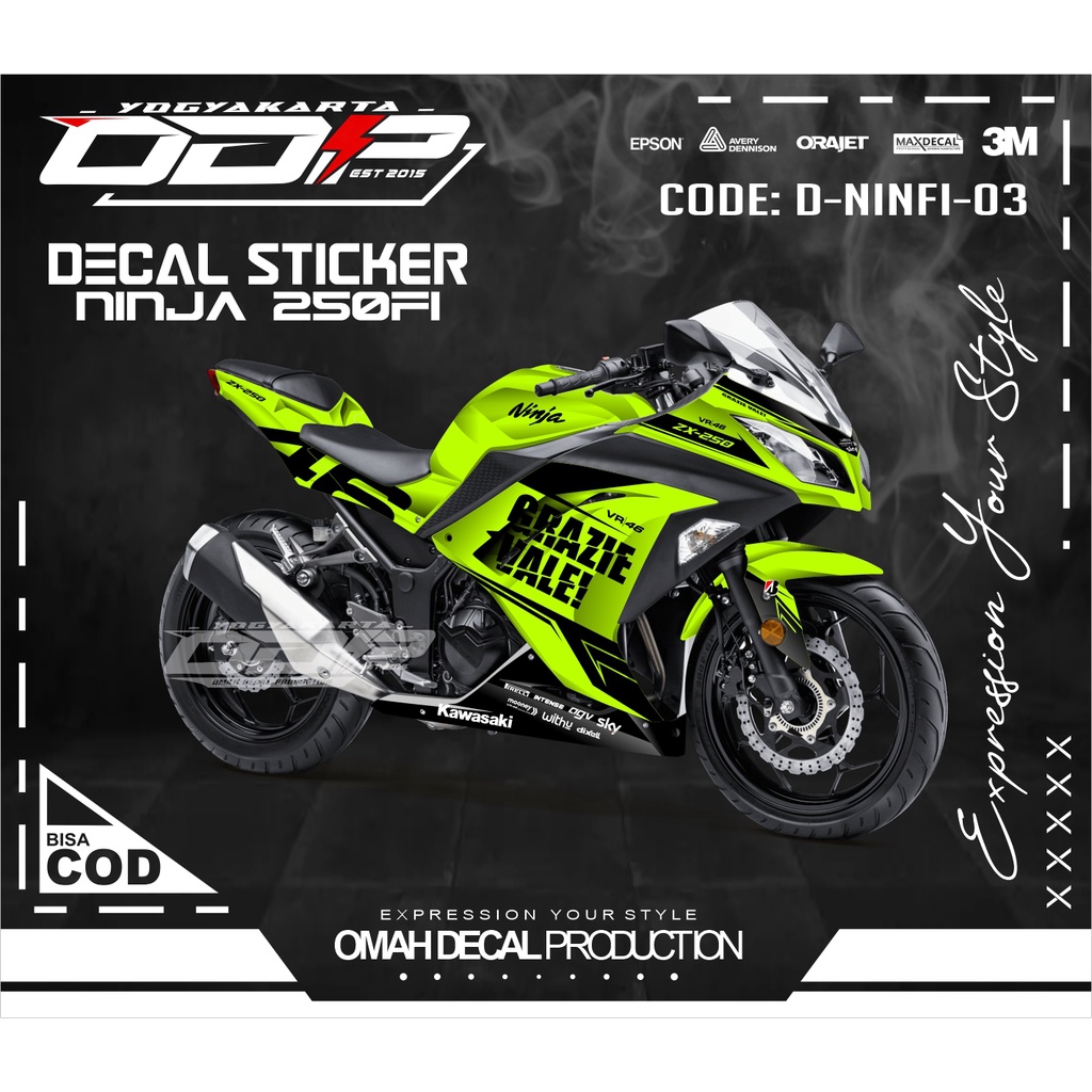 Jual Decal Ninja Fi Full Body Ninja Tag Ninja Decal Keren Ninja Kekinian Decal Motor Ninja