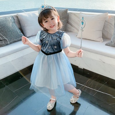 DR144-Dress Anak Gaun Pesta Frozen Princess Elsa