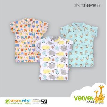 Velvet Junior Kaos Oblong Tipis S M L (3-12 bulan)