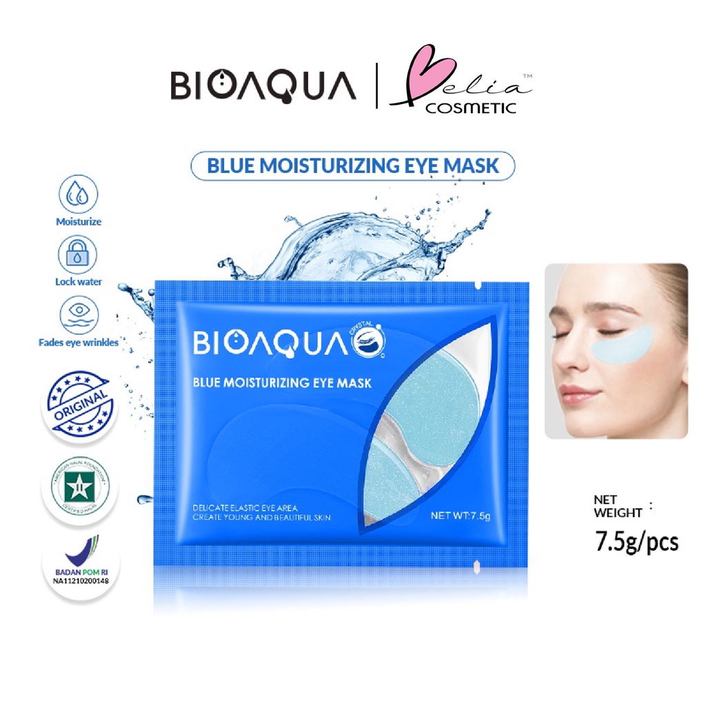 ❤ BELIA ❤ BIOAQUA Sheet Mask Master Series Plant | Flowers | Fruit | Eye Mask | Facial Mask Brightening Glowing Moisturizing Skin Care | Hydrating Essence Face Mask Brightening Anti Acne Jerawat | Honey Vitamin C Masker Wajah Muka Pelembab Kulit Cosmetics-BA_Eyemask BIRU7.5g