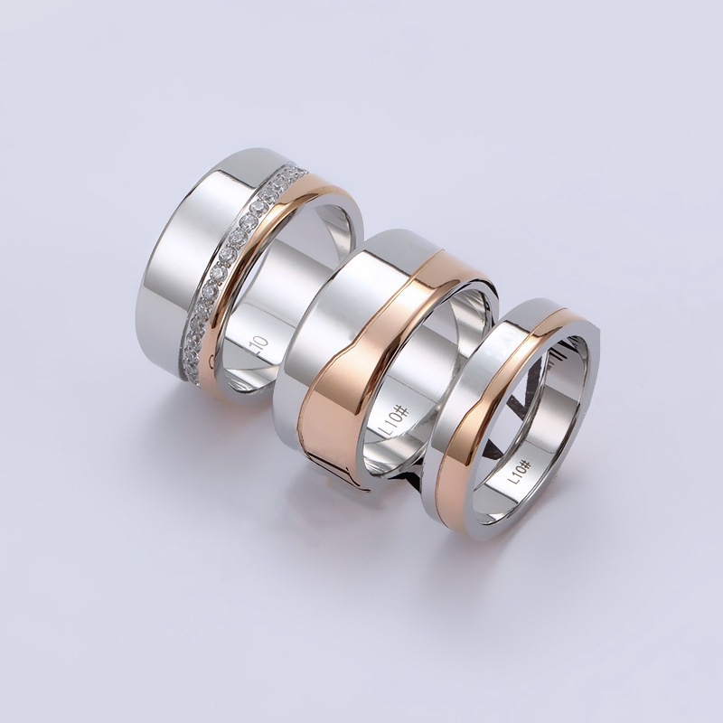 Gaya Baru Fashion Eropa Amerika Unik Anti Karat Cincin Hypoallergenic Titanium Steel Cincin Pria Wanita Gaya Pasangan Rings