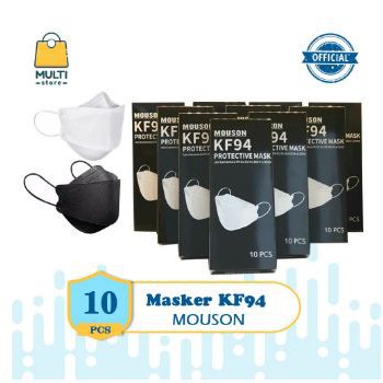 MASKER KF94 MOUSON ISI 10PCS PROTECTIVE MASK | MASKER EVO PUTIH | K94 MULTISTORE