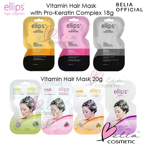 Jual Ellips Vitamin Hair Mask Pro Keratin Complex Masker Rambut Sachet BPOM Belia Cosmetic
