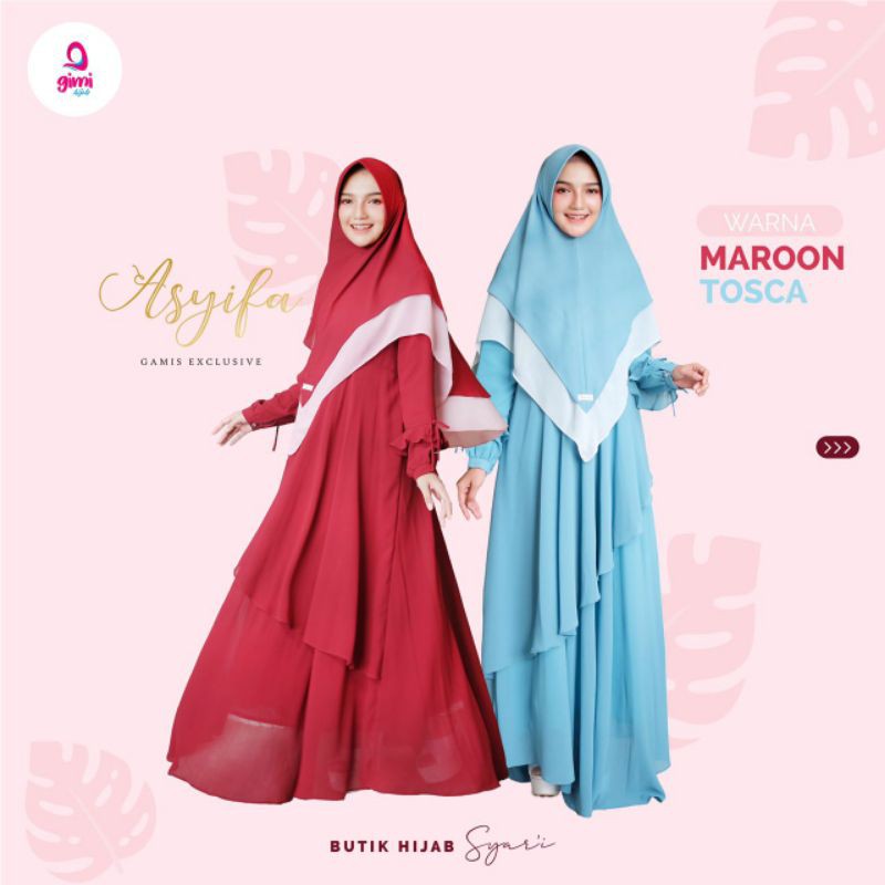 asyifa dress / gamis set / dress set
