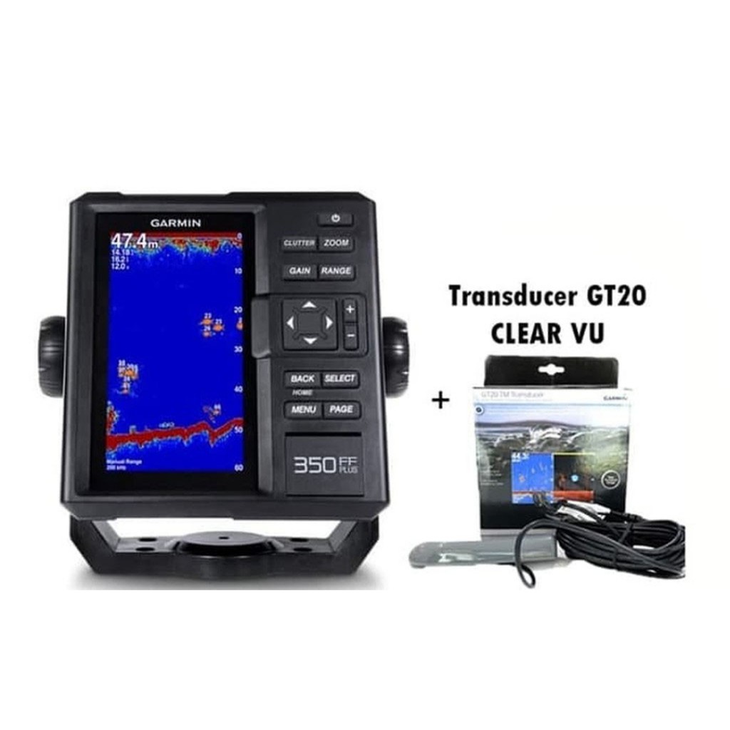 GARMIN GPS FISHFINDER 350 PLUS WITH TRANSDUCER GT20 NEW ORIGINAL GARANSI RESMI TAM 2 TAHUN