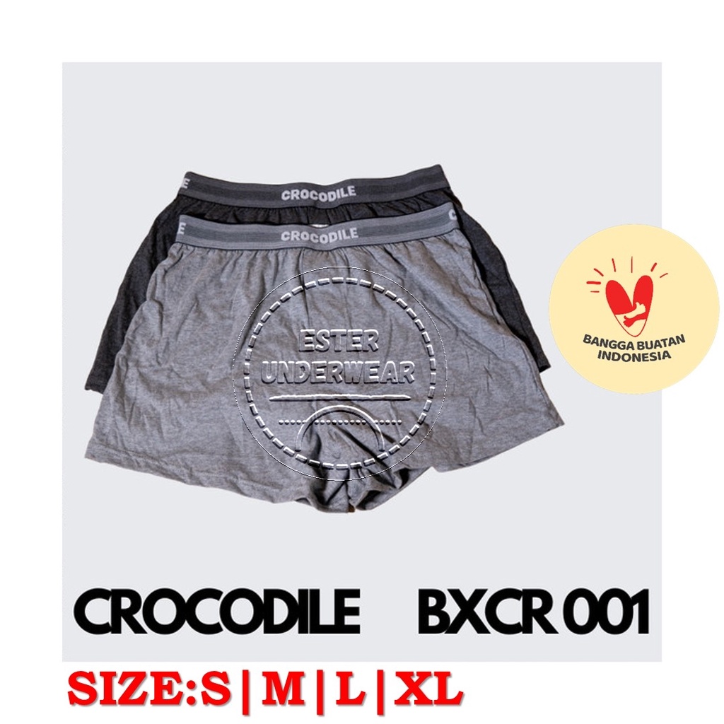 Celana Boxer Pria CROCODILE CR BX 001 Isi-2 Pcs/Pack