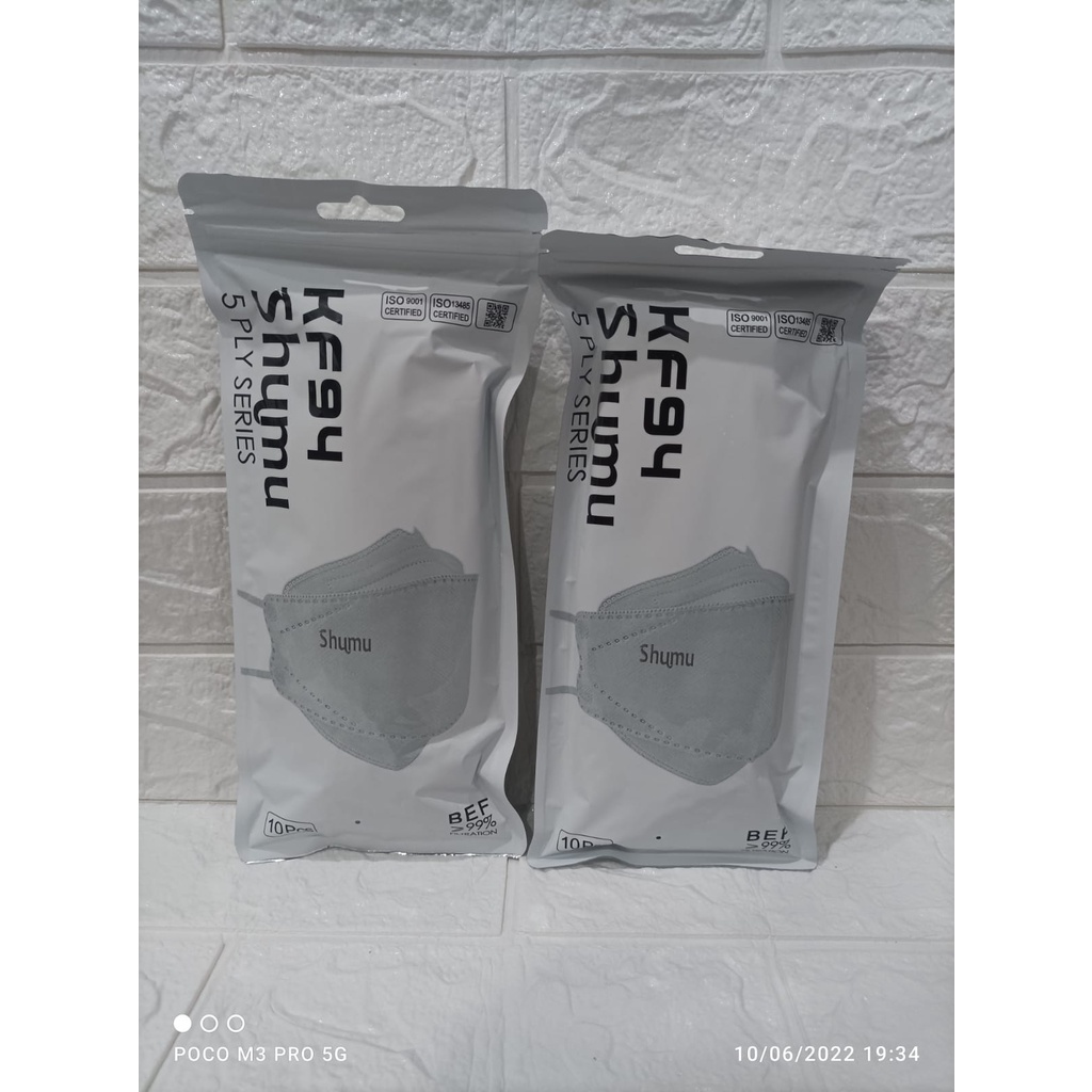 MASKER KF94 MOUSON ISI 10PC Masker KF 94 4ply Masker 4D EVO isi 10pcs-KF94 SHUMU WHITE