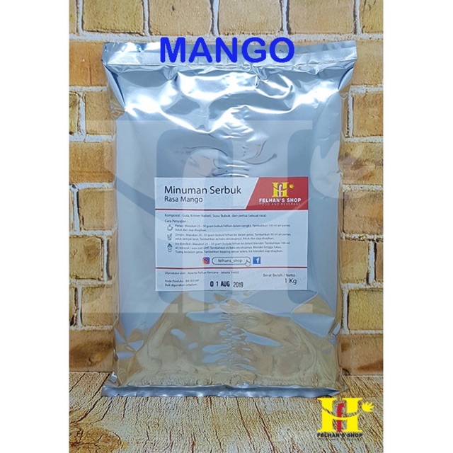 

(1 Kg) Mango Premix Milkshake / Bubble Powder Drink