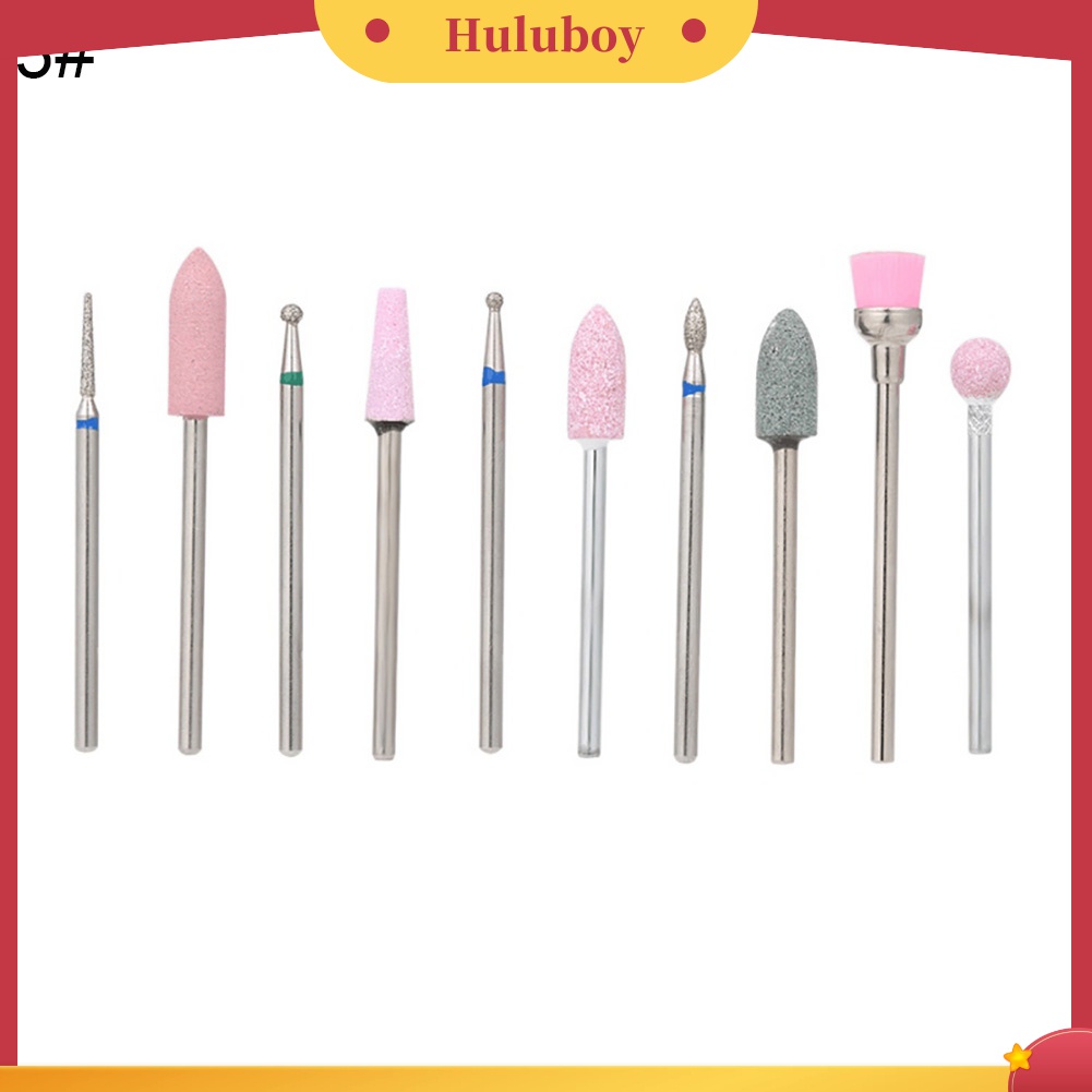 Huluboy Huluboy♡ 10pcs Mata Bor Pengikir Kuku Untuk Manicure / Pedicure