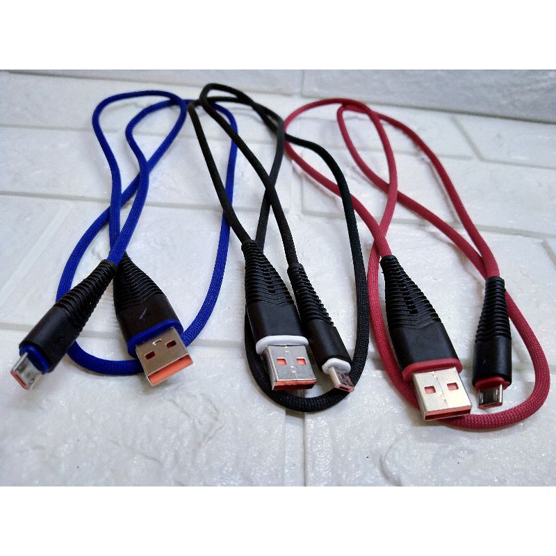 Kabel Micro &amp; Fast Chargin Kabel usb Micro Android Led lightning 1M / 3A Model Quick Charge