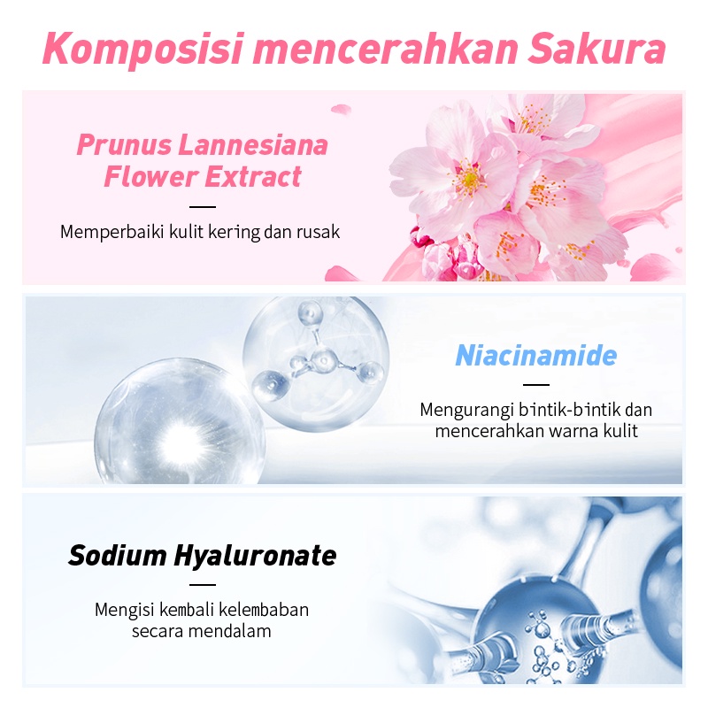 LAIKOU Toner Sakura Air Menghidrasi Mengurangi Kerutan Mengencangkan Pori 100ml