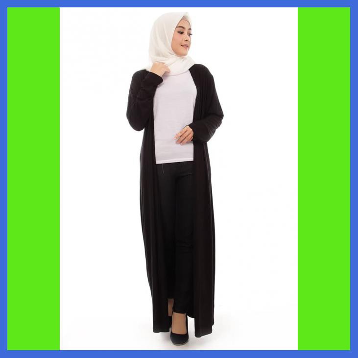 CARDIGAN PANJANG /LONG CARDIGAN/CARDIGAN HITAM/CARDIGAN SPANDEK