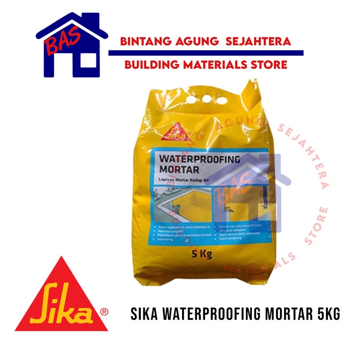 SIKA WATERPROOFING MORTAR 5 KG WATERPROOFING SEMEN SIAP PAKAI