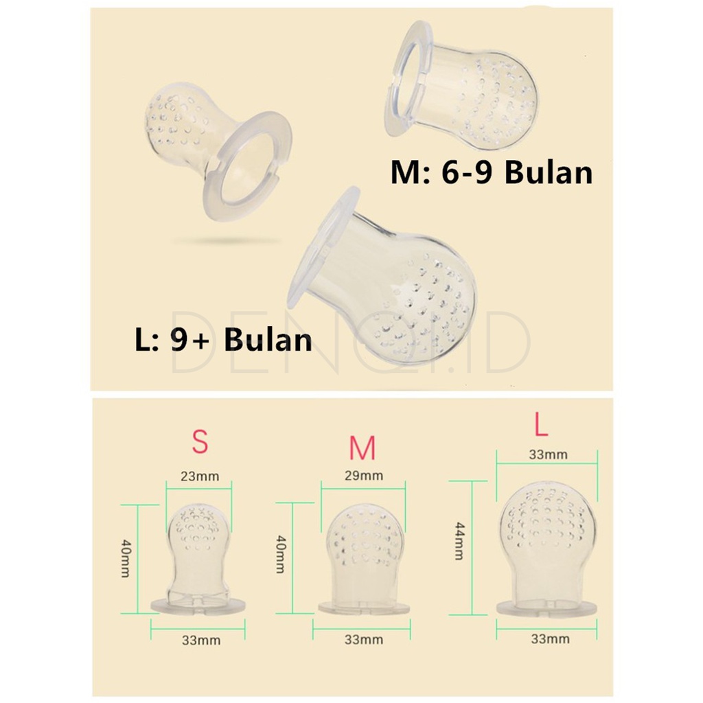 DENQI - Dot Buah Bayi Murah Baby Fruit & Food Feeder Empeng Bayi Fruit Feeder Pacifier - PB48-3