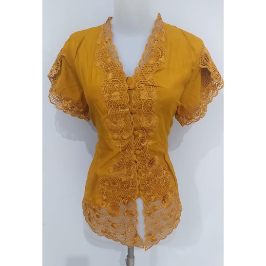Atasan Kebaya Bordir Senada Brokat Encim Modern