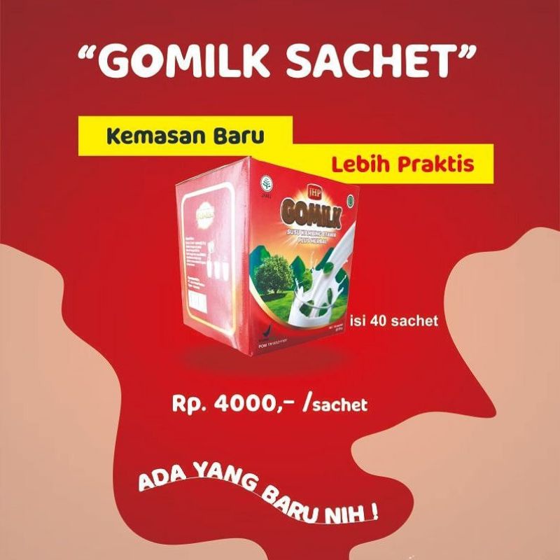 

GOMILK SASHET KEMASAN TERBARU | SUSU KAMBING ETAWA PLUS HERBAL GOMILK SASHET