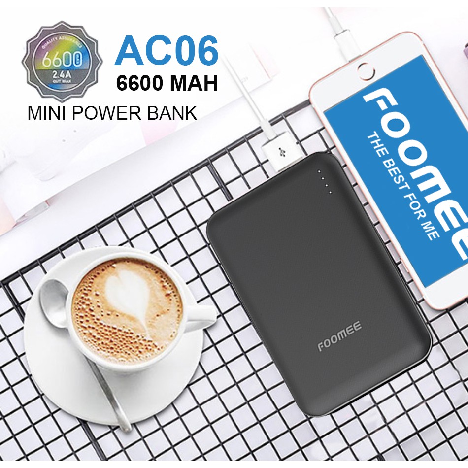 FOOMEE AC06 6600 MAH (Hanya Sumut) Power Bank Foomee 6600 MAH