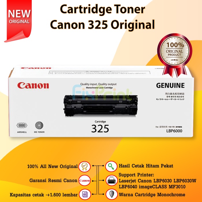 Cartridge Toner Canon 325 CRG-325 EP325 EP-325 Printer LBP6030 LBP6030