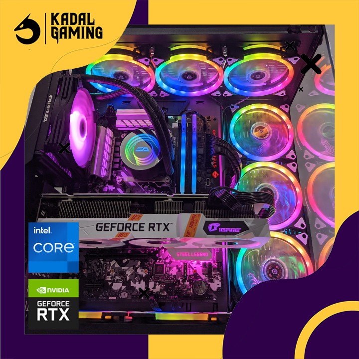 PC GAMING HIGH INTEL CORE I7 12700F RTX ON 3050 32GB RAM EDITING CPU