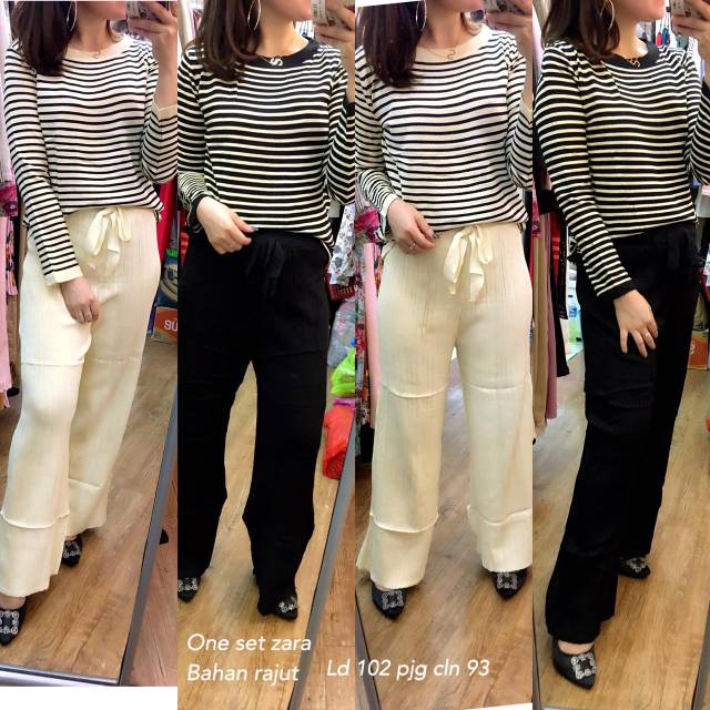 One set zara bahan rajut all size