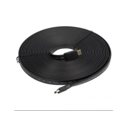 Cable Hdtv 1.4 NB 20 meter flat gold m-m 1080p 3d for pc laptop ps 3 4 dvd stb - kabel hdtv 20m male Full HD