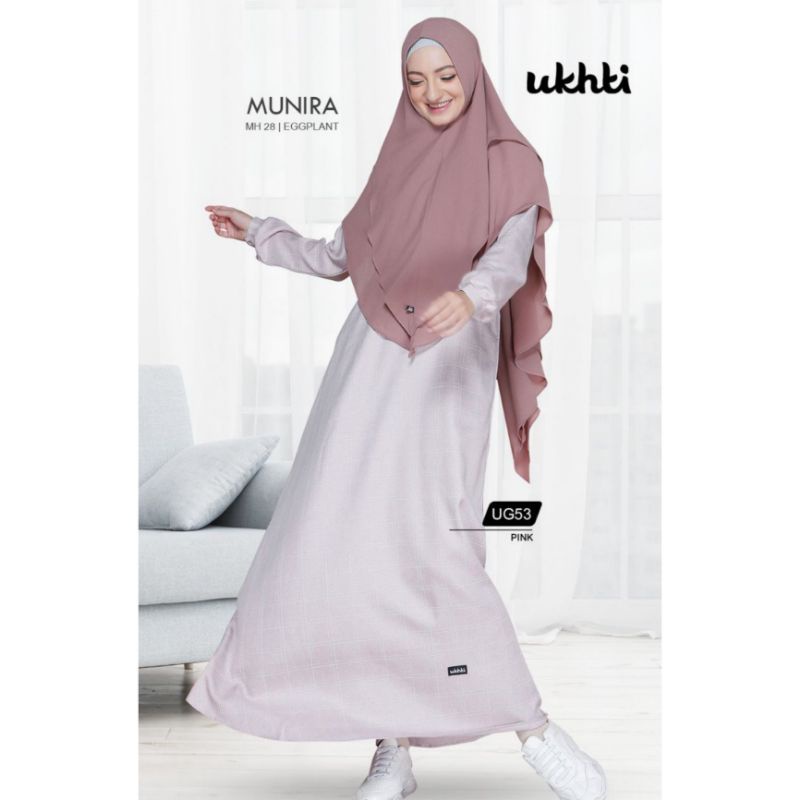 Gamis Ukhti Busana Muslim Syari Ukhti Munira Baju Gamis Motif Kotak Terlaris