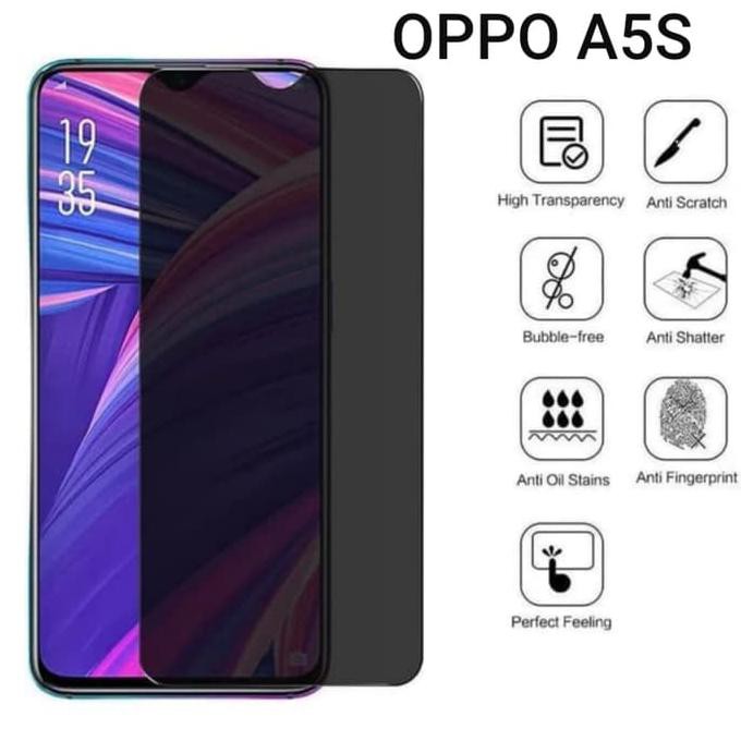 TEMPERED GLASS ANTI SPY OPPO A5S