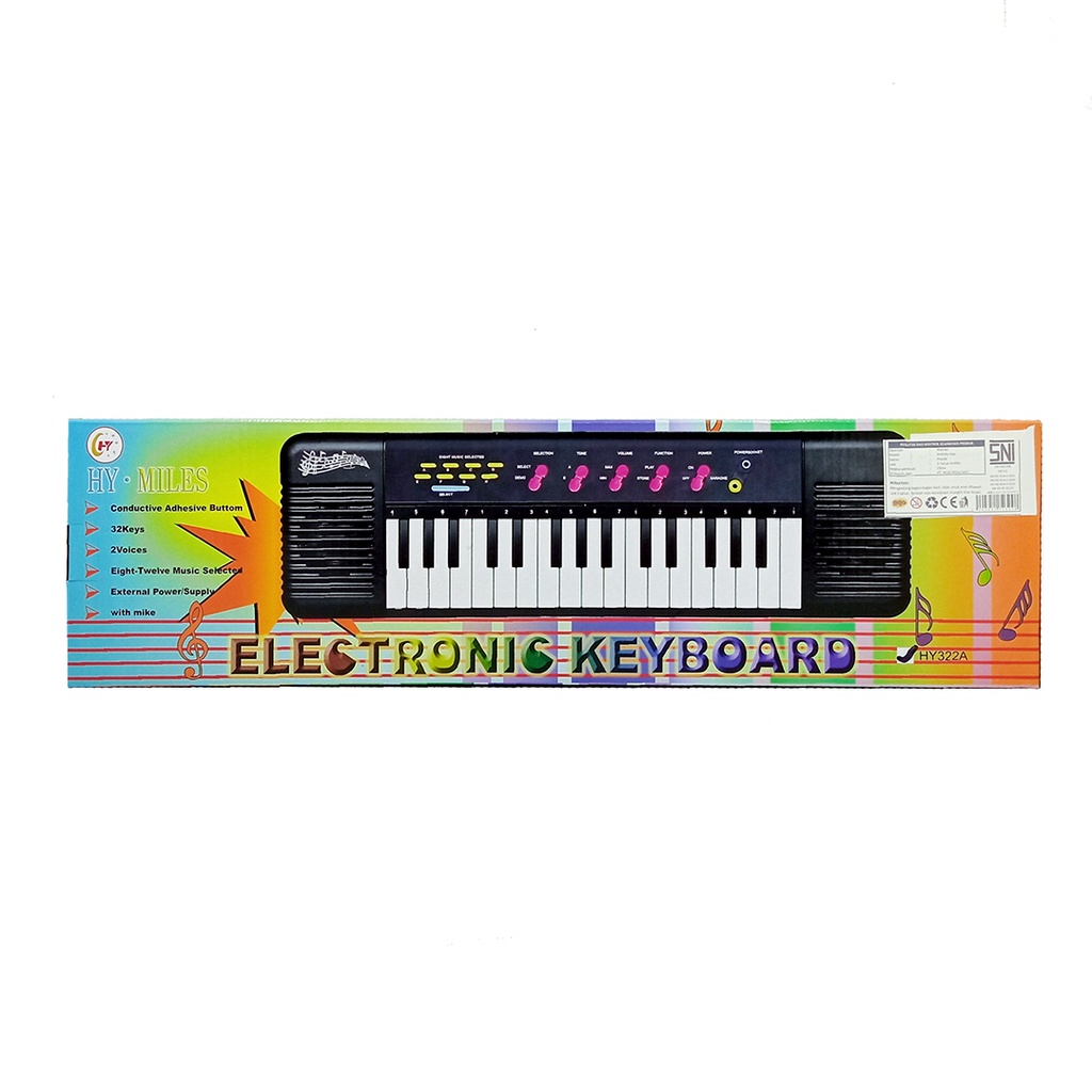 Miles HY-322A Electronic Keyboard 32 Nada Mainan Piano Anak