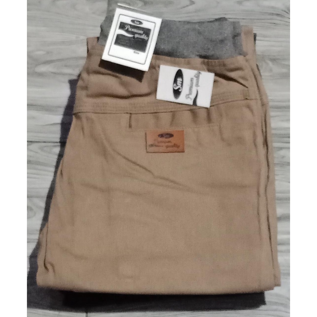 Celana Panjang Pria Chino Model Rip Pinggang Karet SM premiumQuality Dengan Harga Terjangkau