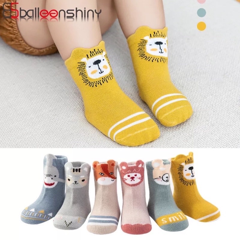 Kaos Kaki Anak Bayi Newborn Baby Kids Laki Laki Perempuan Cowok Cewek Kaus Kaki Pendek Bayi Lucu