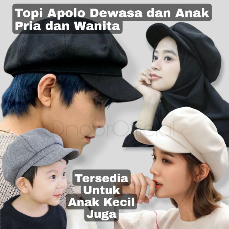 Topi Apolo Pria dan Wanita Dewasa dan Anak  / Topi Seniman Pelukis Thomas Shelby Unisex