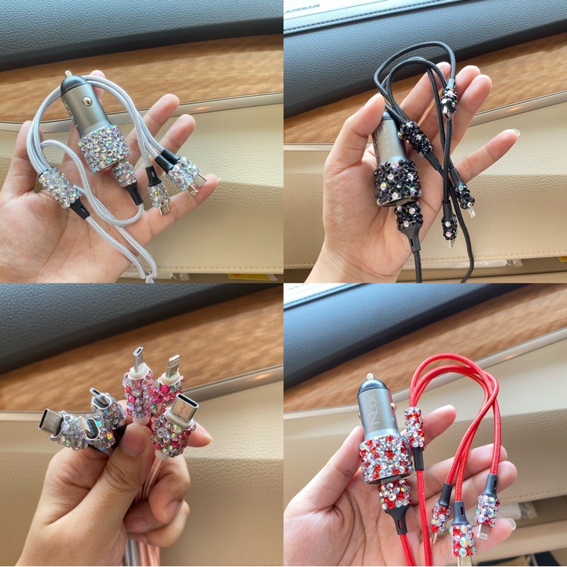 charger kabal 3 kepala 3 In 1 Kabel Charger Usb &amp; Micro Usb Tipe C Retractable Portable Panjang 120cm Untuk Iphone