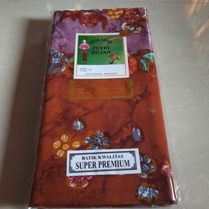 kain batik sarung pekalongan cap kombinasi tulis tlasah blok putih-C tumpal ungu