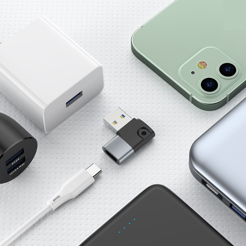 Vivi Adaptor Usb 3.0 Ke Tipe C Female 90 Derajat°Adaptor Konverter Sudut Kanan USB C OTG