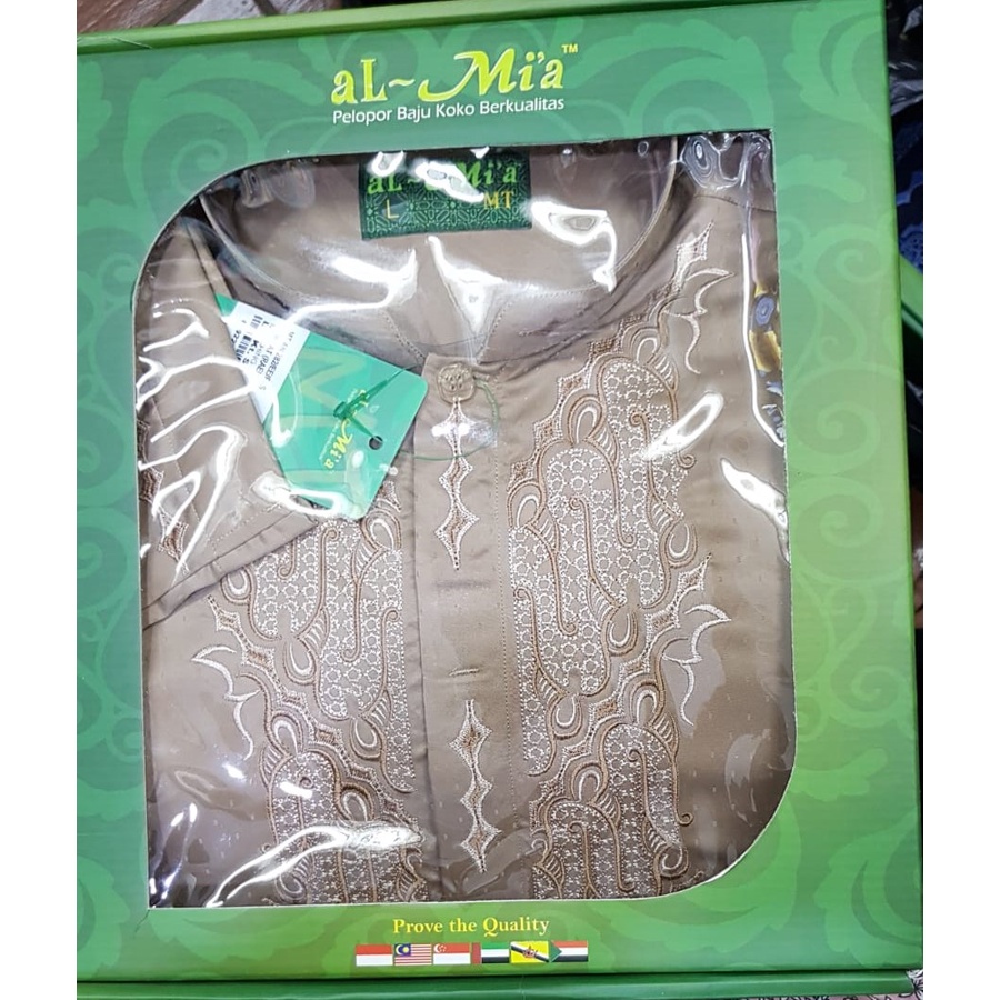 Baju Koko AL-MIA  Ukuran L Lengan Panjang Tangan LOS