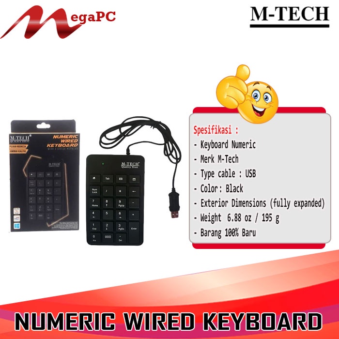 Keyboard Numeric USB M-tech