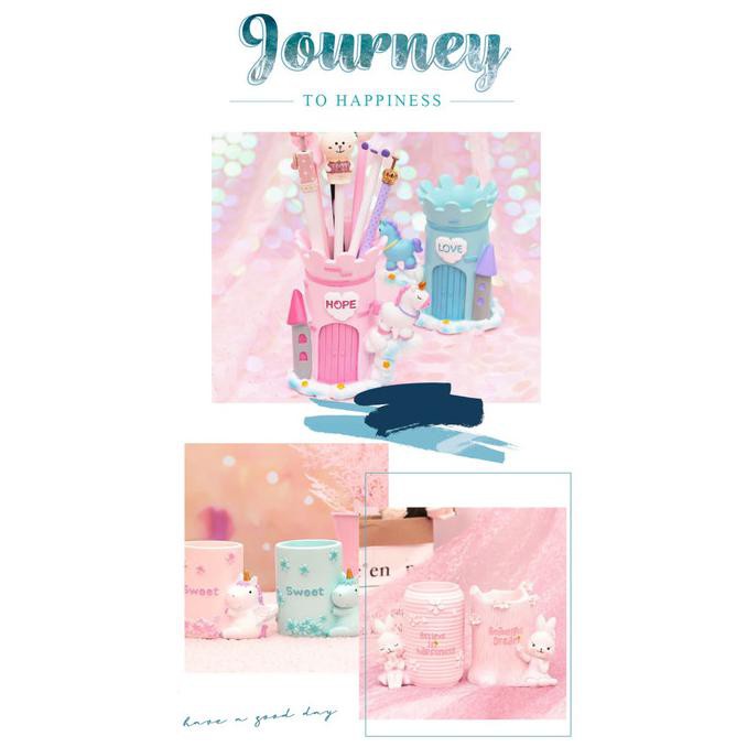 

Tempat pen pensil unicorn container pajangan meja