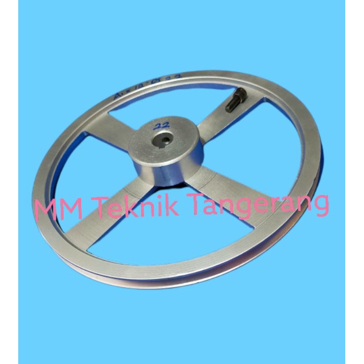 Pully A1 x 12 inch As 0, 10, 12, 14, 15, 16, 17, 18, 19, 20, 22, 24, 25, 1&quot; 28, 30, 32 mm Alluminium Puli poli pulley all a1 12&quot; allumunium a1x12&quot; A 1x12 1x12&quot; A1-12&quot; A1-12 Pulli AS Buntu lobang lubang aluminium