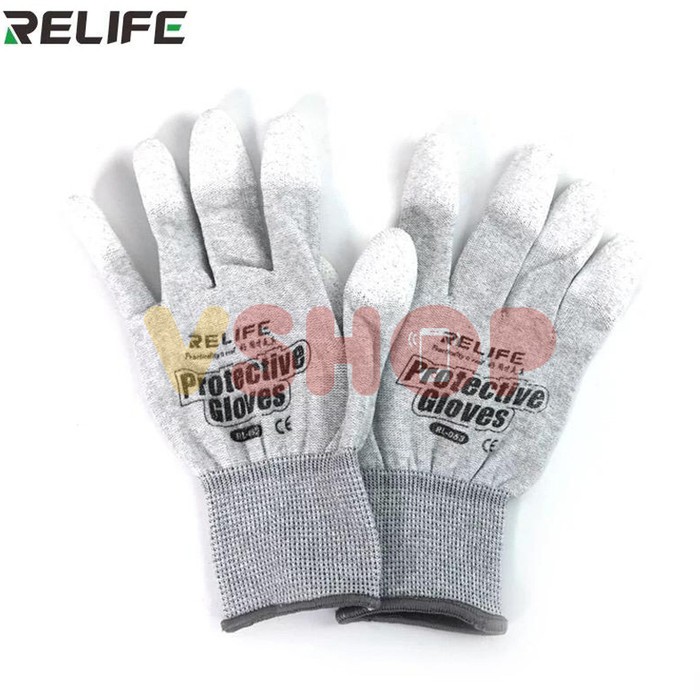 ANTI-STATIC FINGER COATED GLOVES RELIFE RL-063 SARUNG TANGAN ANTI SLIP